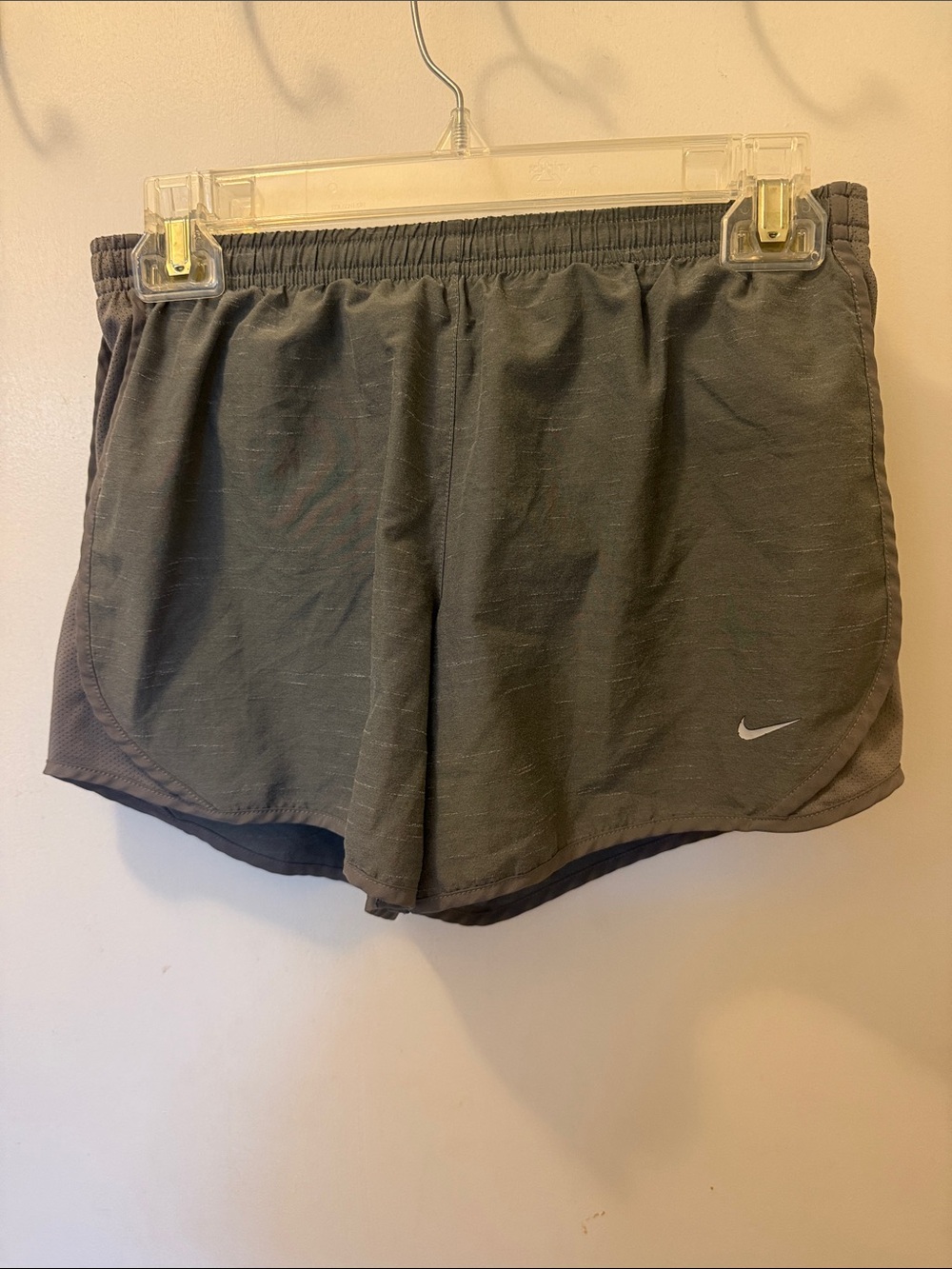 Nike Gray Kids’ Athletic Shorts with Swoosh